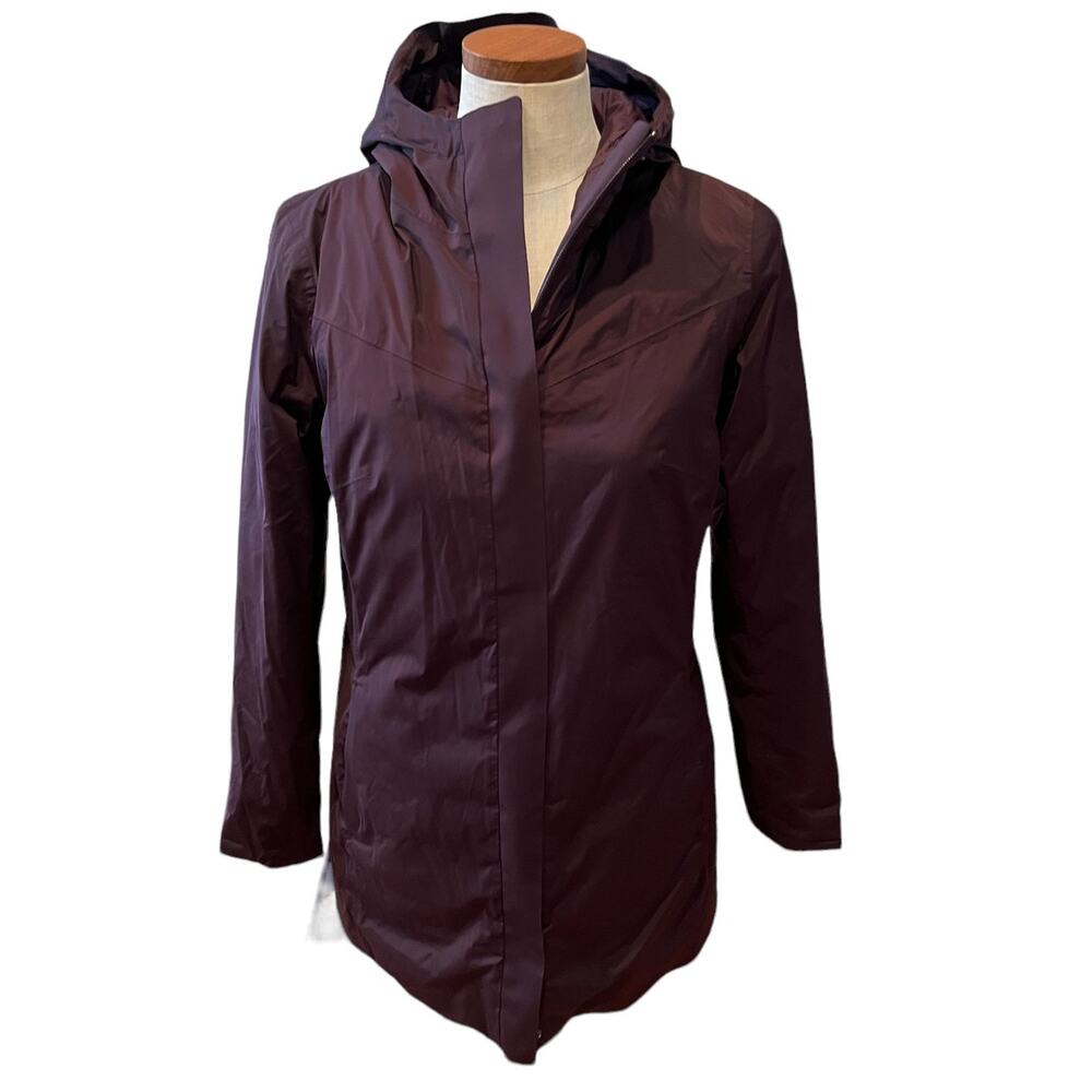 32 Degrees Mid weight Hooded Duvet jacket Plum S